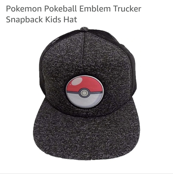 Pokemon Pokeball Emblem Trucker Snapback Youth OS Hat Women's M. NWT - Picture 13 of 14
